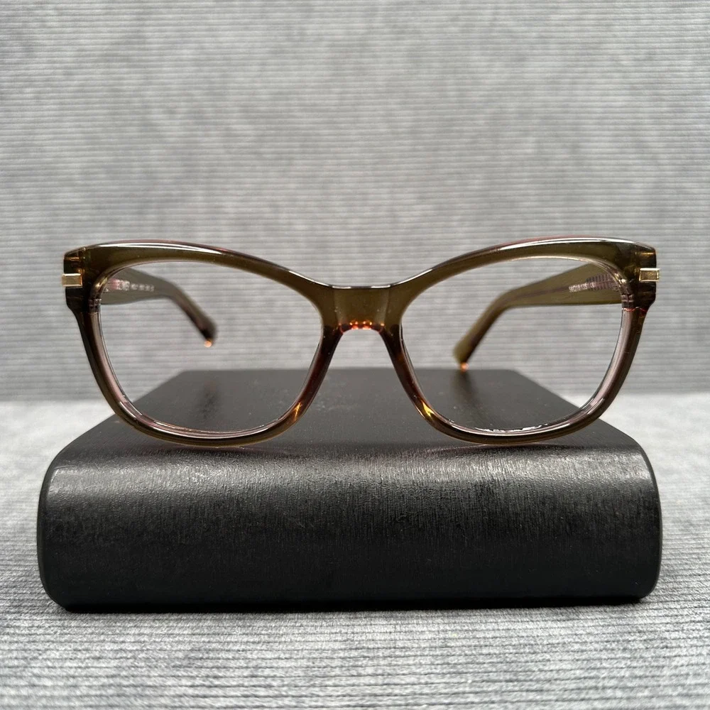 Flower by Drew Barrymore Holly 1002‎ Olive Green Pink Cat Eye Y2K Eyeglasses Vtg